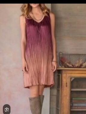 Sundance Ombre Crinkle Dress sz S